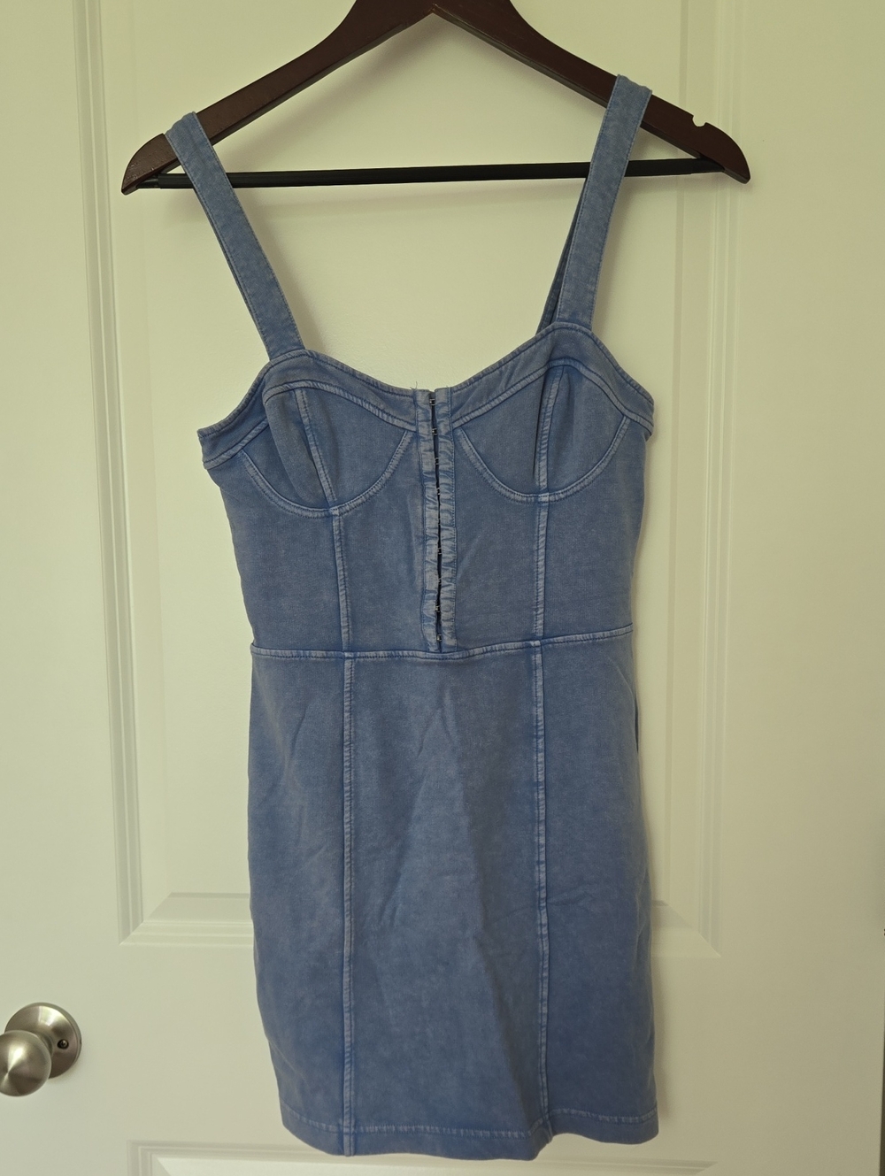Free People Washed Blue Mini Dress